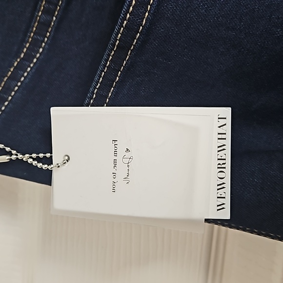 We Wore What High Rise Danielle  Jeans Dark Wash Button Fly 28 vintage straight - Picture 4 of 12